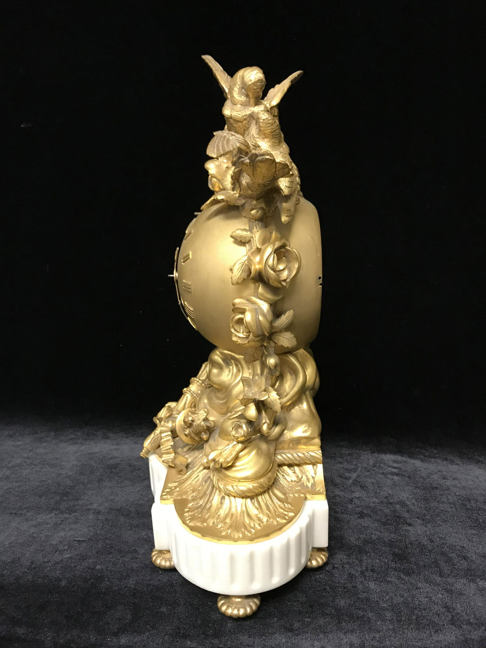 Antique Gilt Bronze Mantel Clock - 6