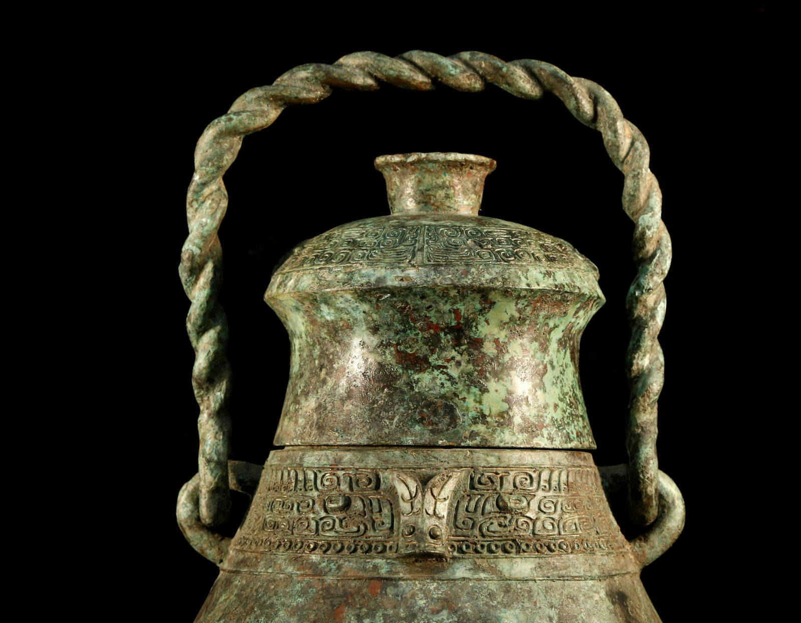 An Impressive Bronze Capped Wine Pot. - 6