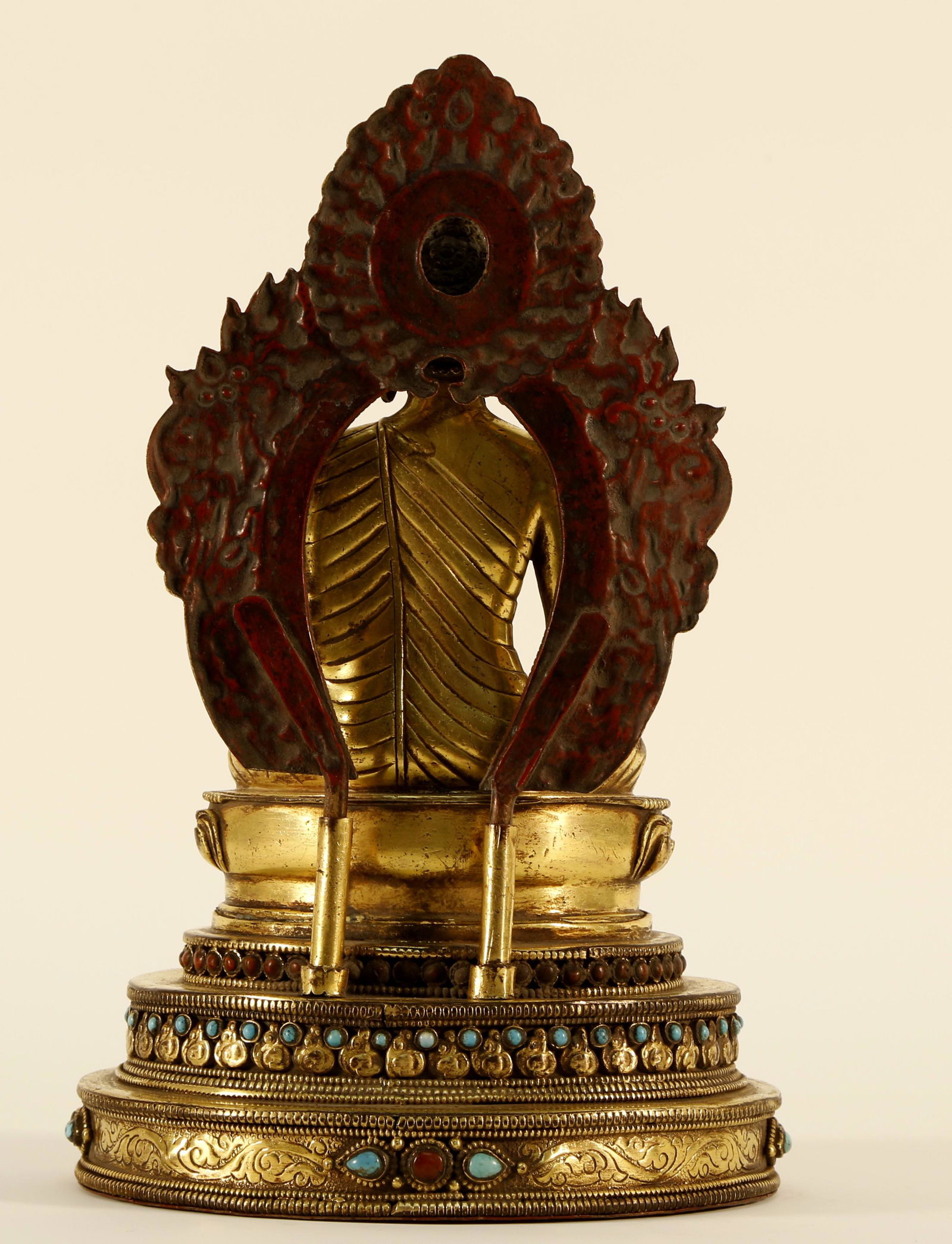 An Immense Gilt Bronze Backscreen Sakyamuni - 7