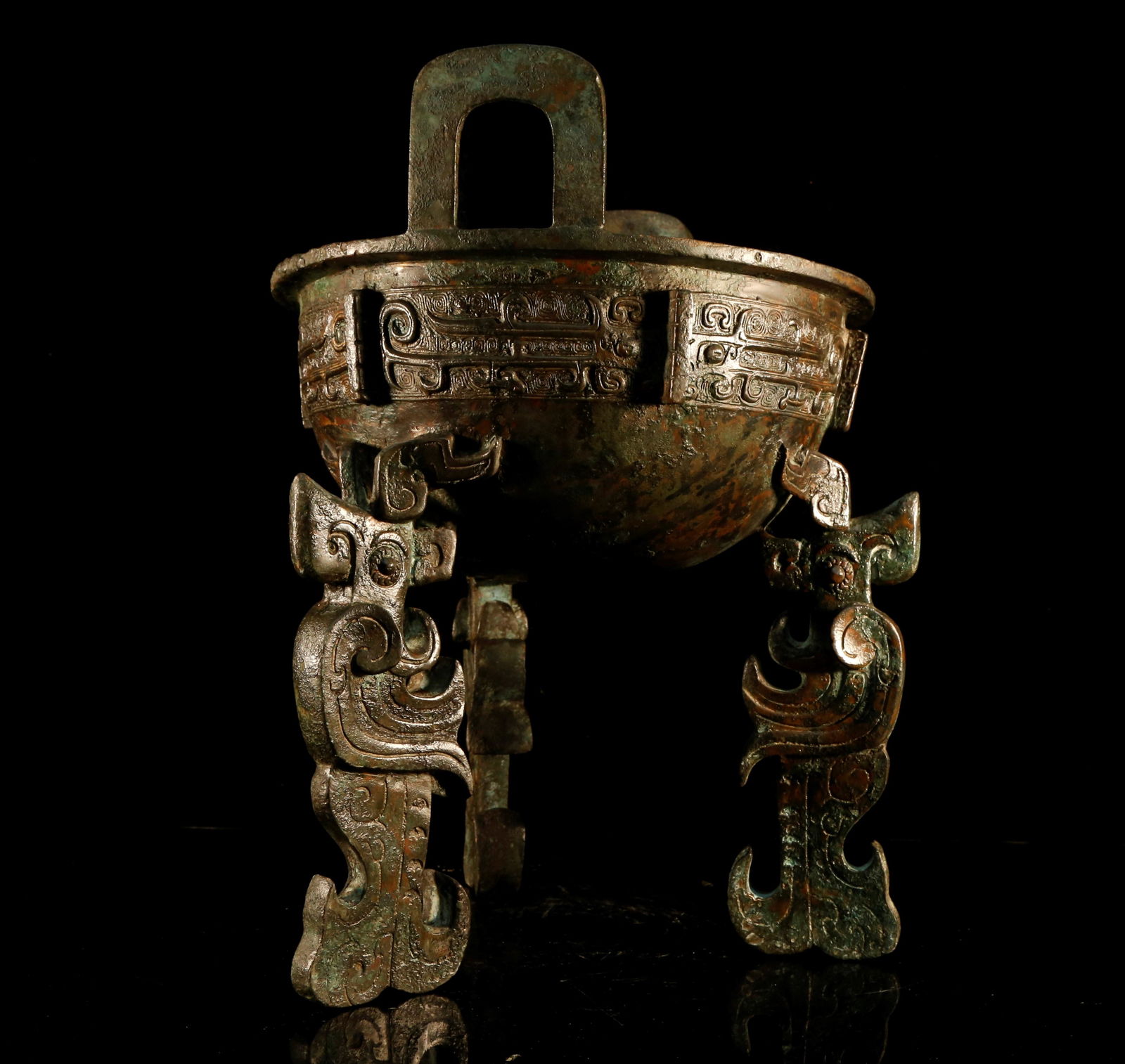 An Impressive Bronze Taotie-Pattern Tripod - 5