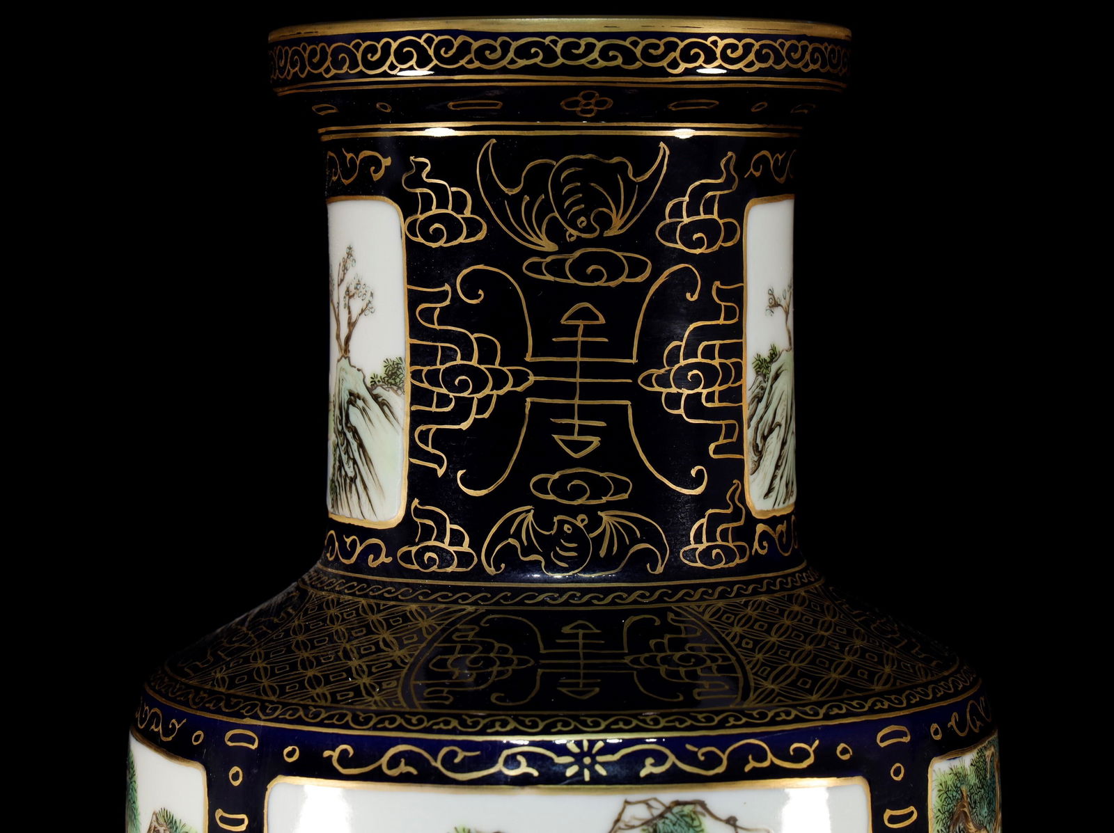 A Superb Baltic-Blue Animals Vase - 2