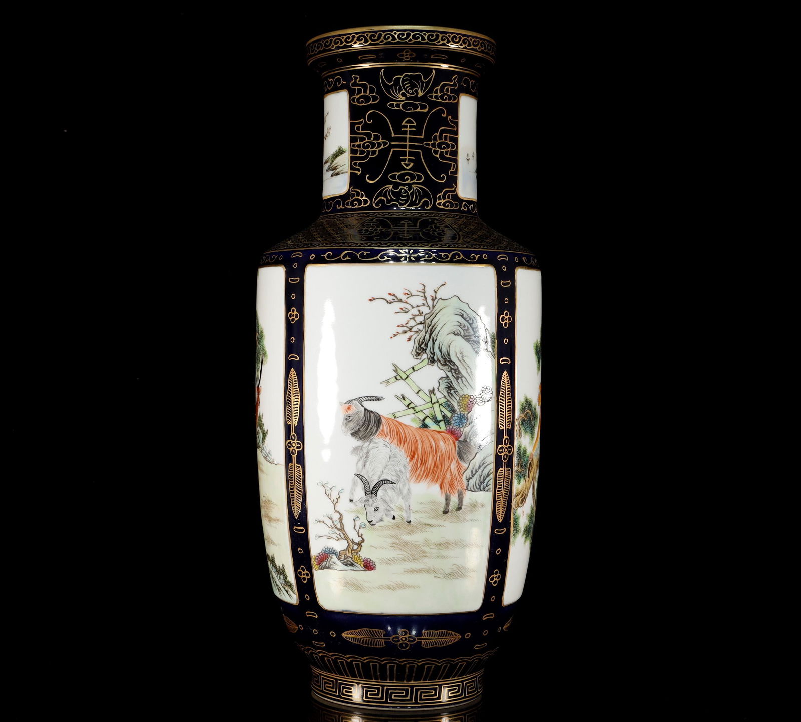 A Superb Baltic-Blue Animals Vase - 6