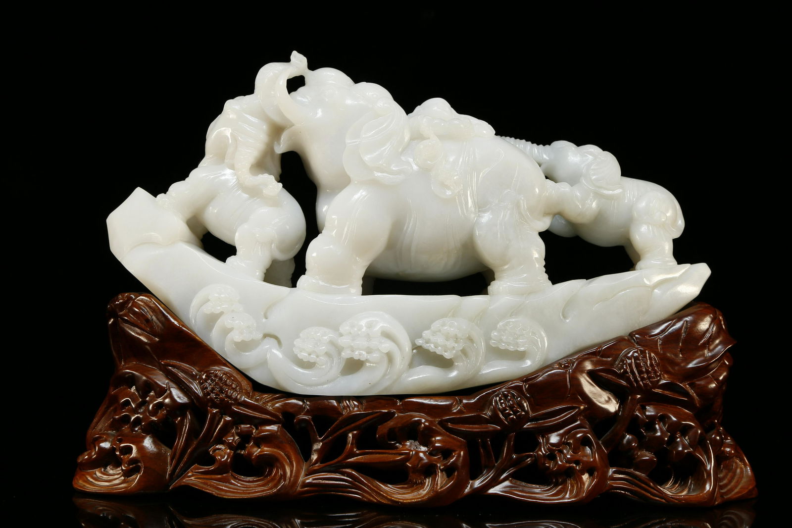 Superb White Jade Elephant Carving - 5
