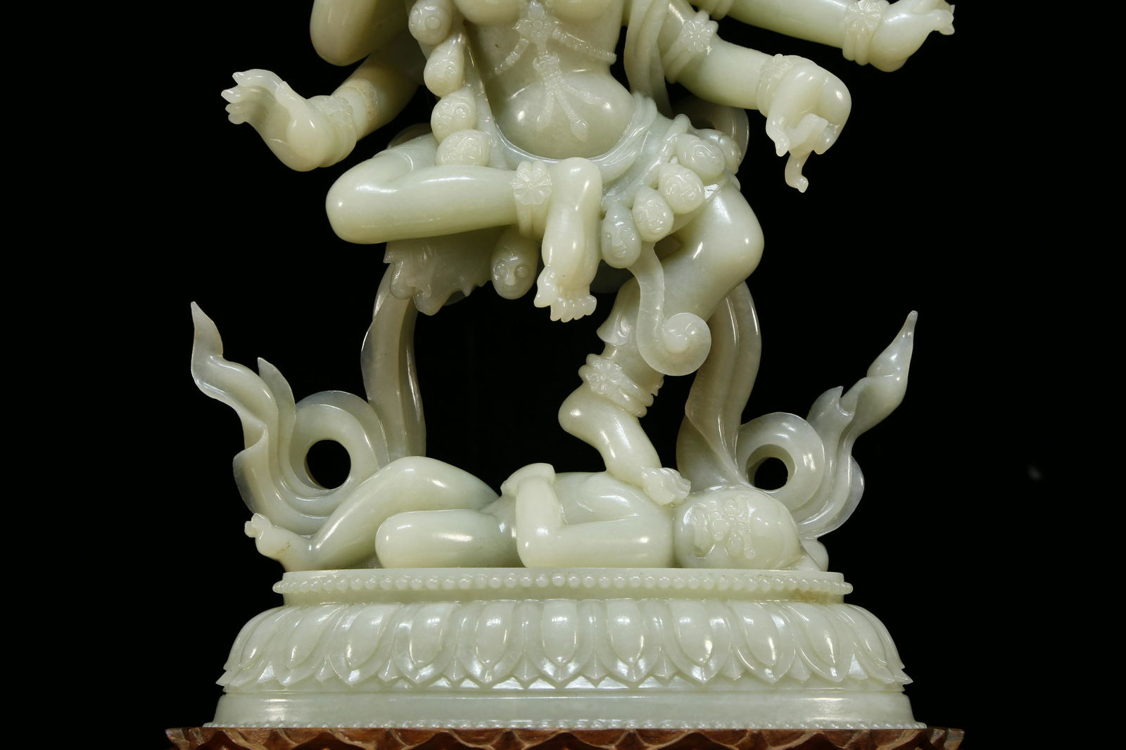 Finely made yllow Jade Buddhism warrior - 3