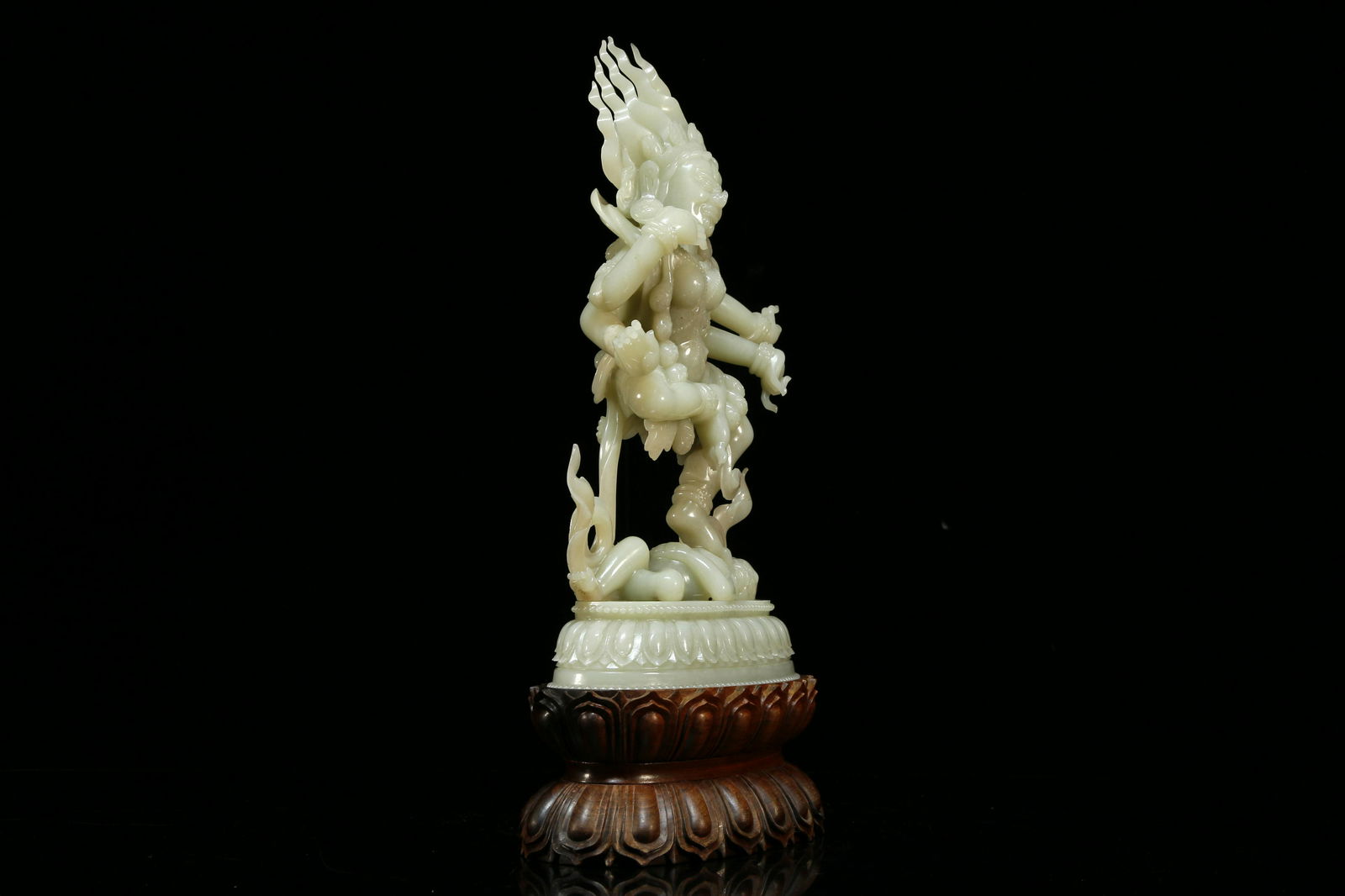 Finely made yllow Jade Buddhism warrior - 4