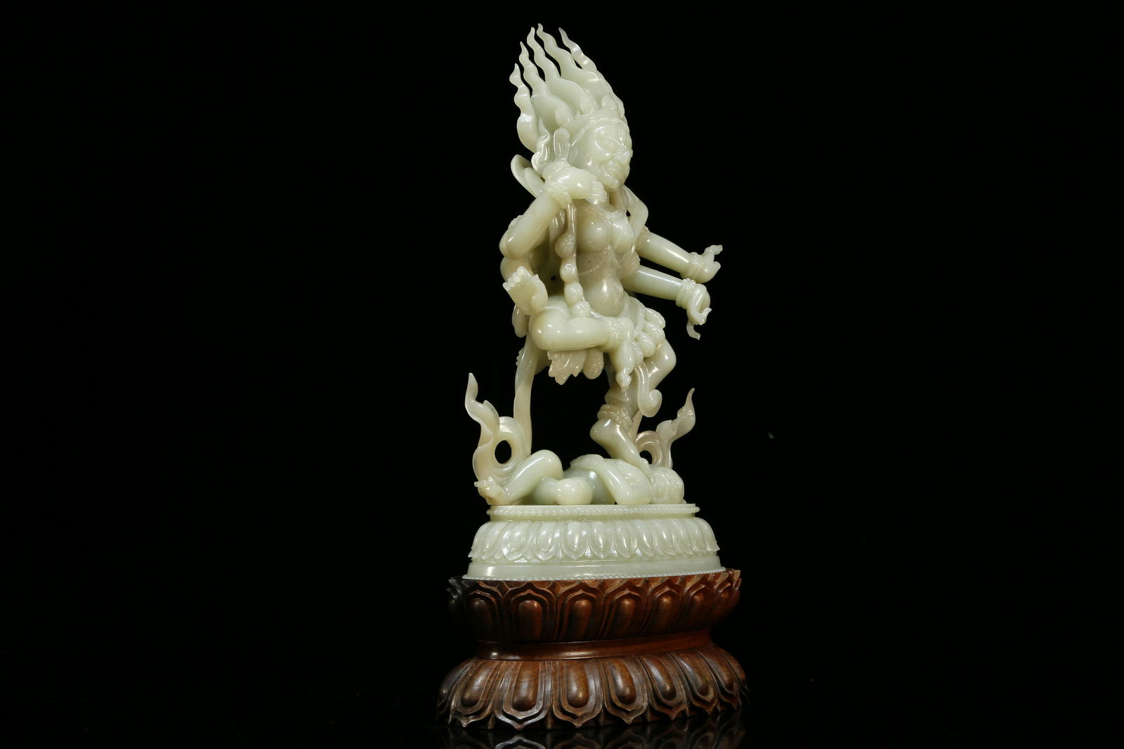 Finely made yllow Jade Buddhism warrior - 5