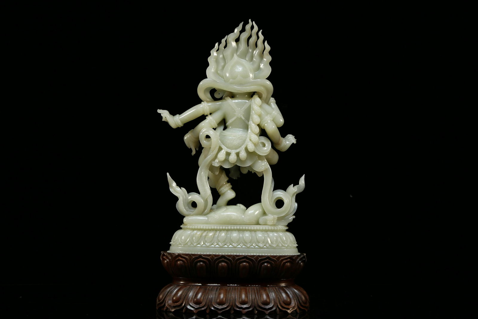 Finely made yllow Jade Buddhism warrior - 6