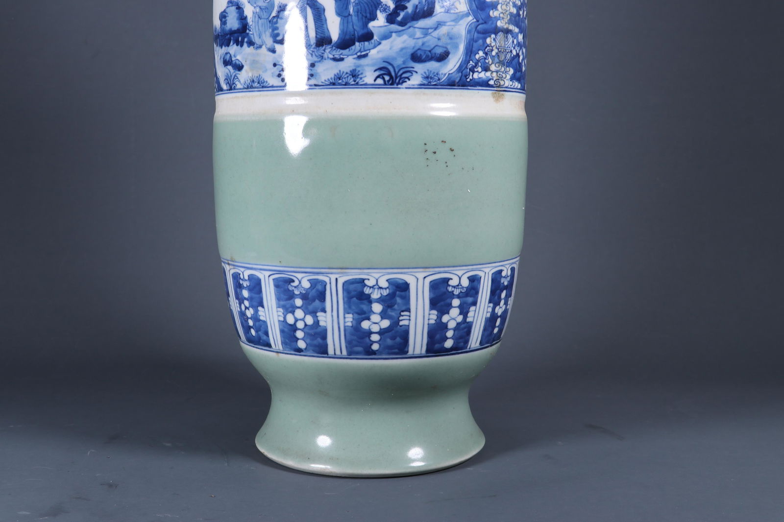 A Light-Blue Glazed Figure Mallet Vase - 4