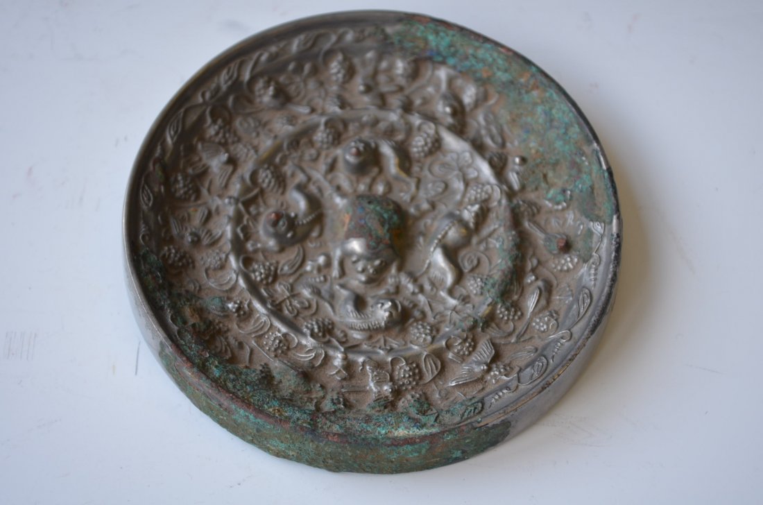 Antique Chinese Bronze Mirror: Antique Chinese Bronze Mirror,Han Dynasty D:6 Inches