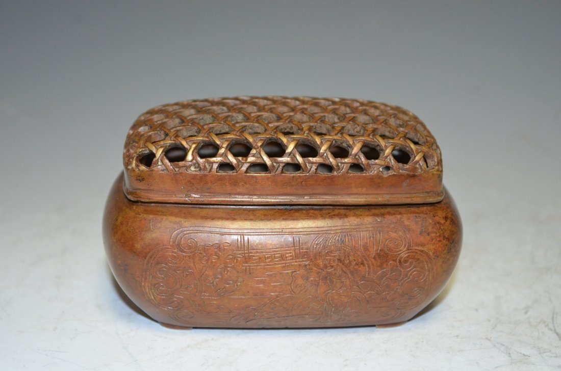 Antique Chinese Bronze Incense Burner: Antique Chinese Bronze Incense Burner L: 4.5 Inches