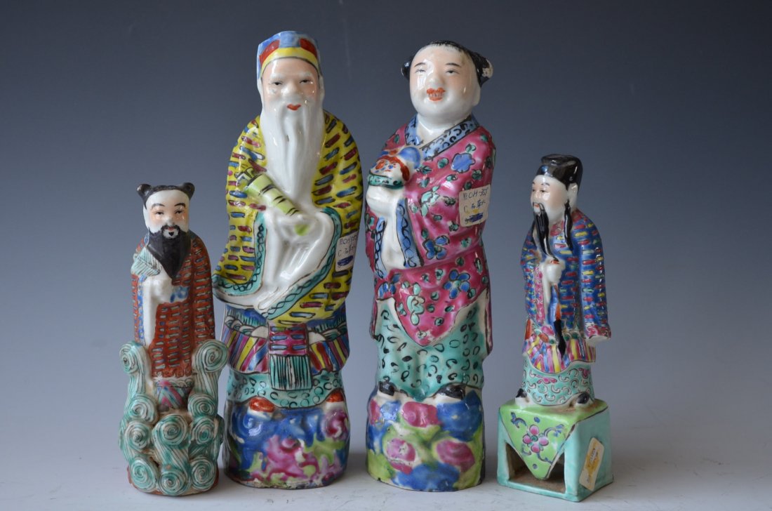 Chinese Porcelain Figuresm Four Pieces