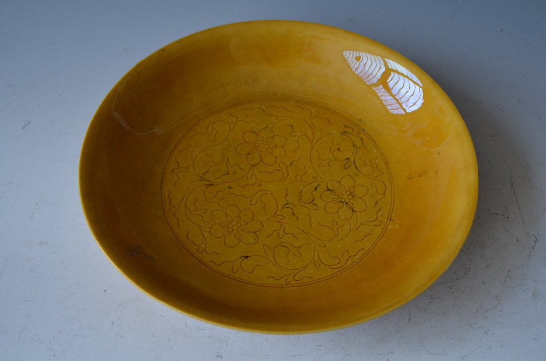 Chinese Yellow Glazed Plate
