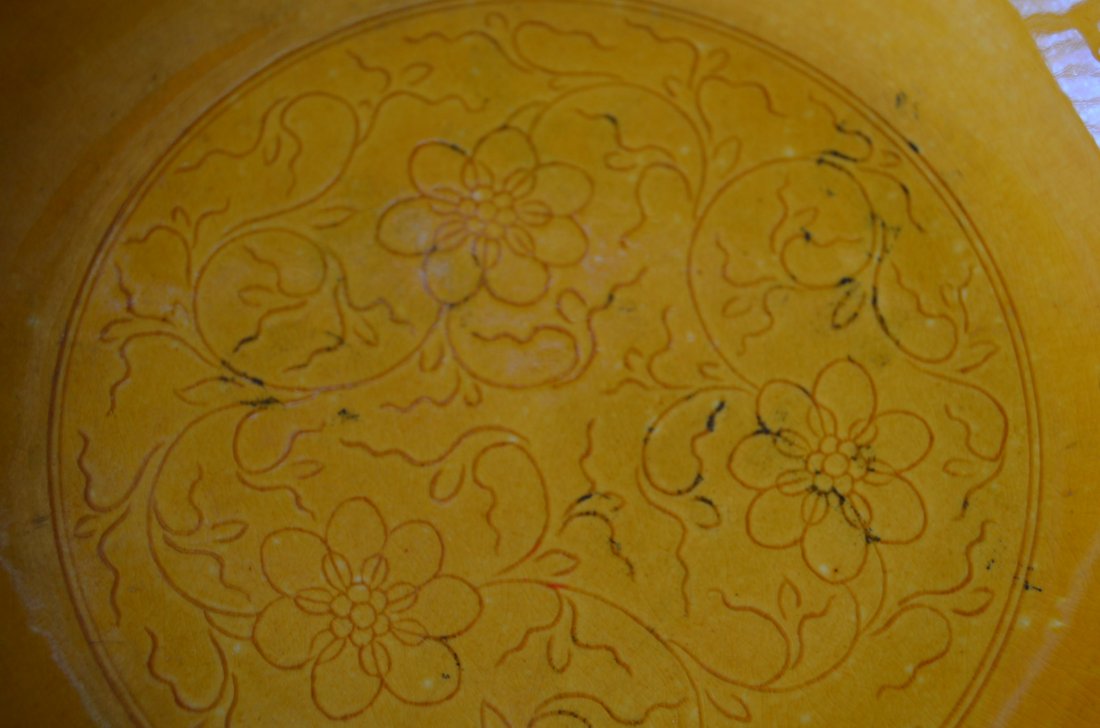 Chinese Yellow Glazed Plate - 2