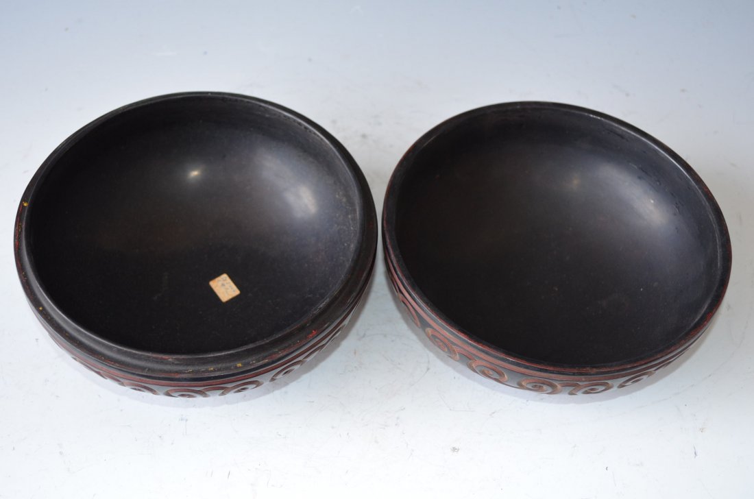 Chinese Carved Cinnabar Box - 4