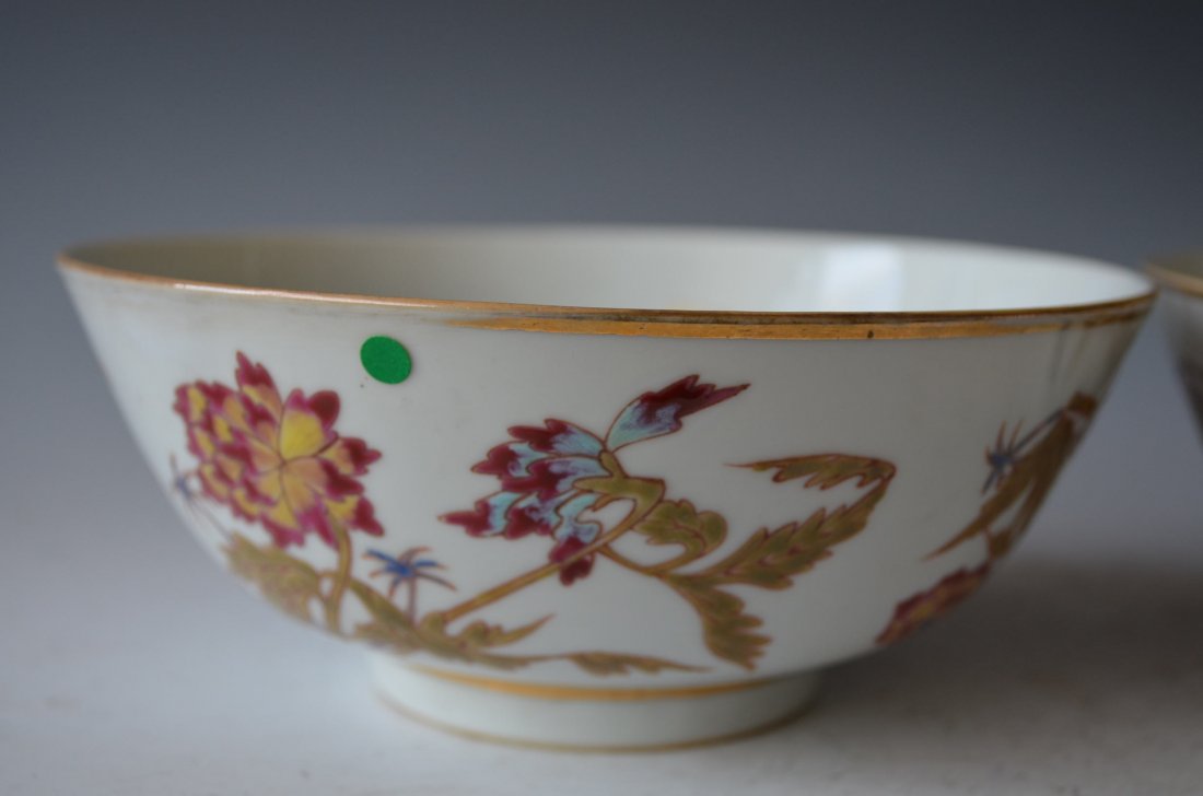 Chinese Tong Chi Canton Rose Bowl - 2