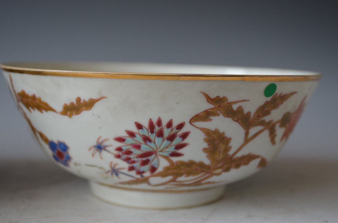 Chinese Tong Chi Canton Rose Bowl - 3