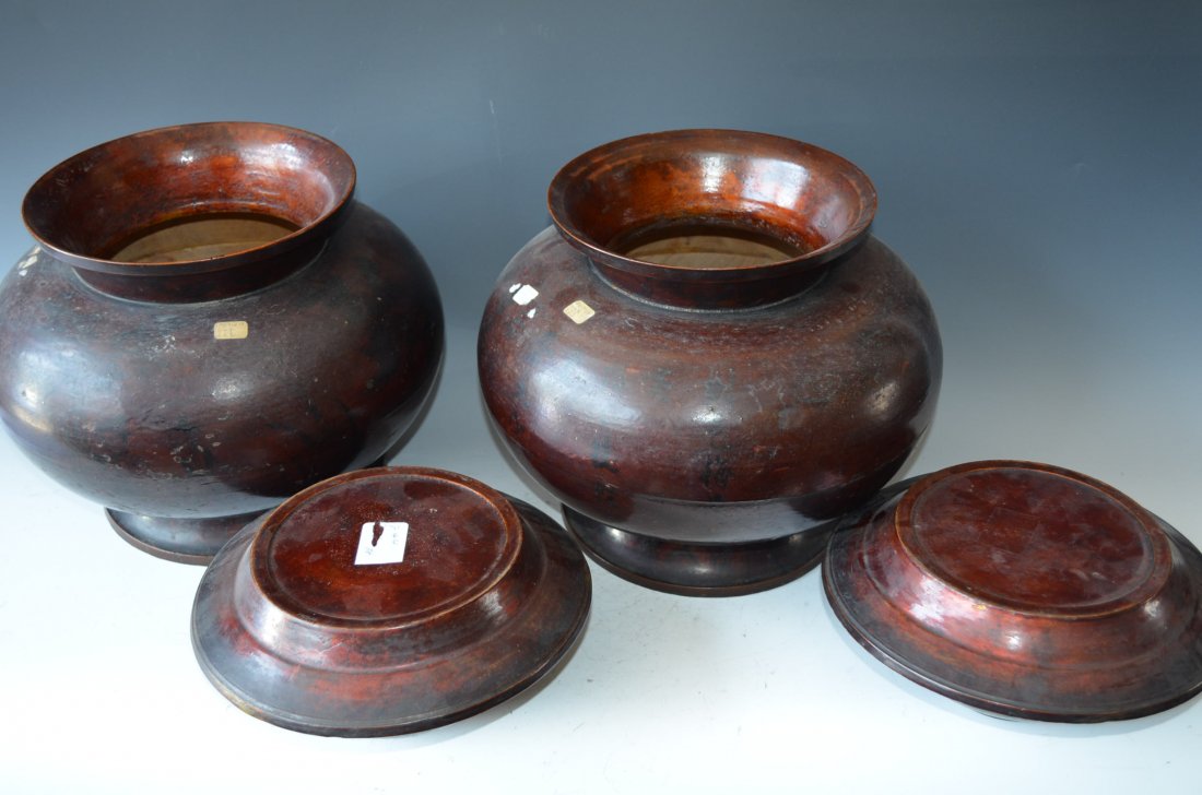 Pair of Chinese Lacquer Vessels - 4
