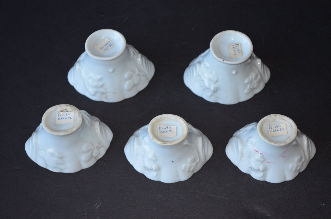 Chinese White Glazed Porcelain Cups Five Pieces - 4