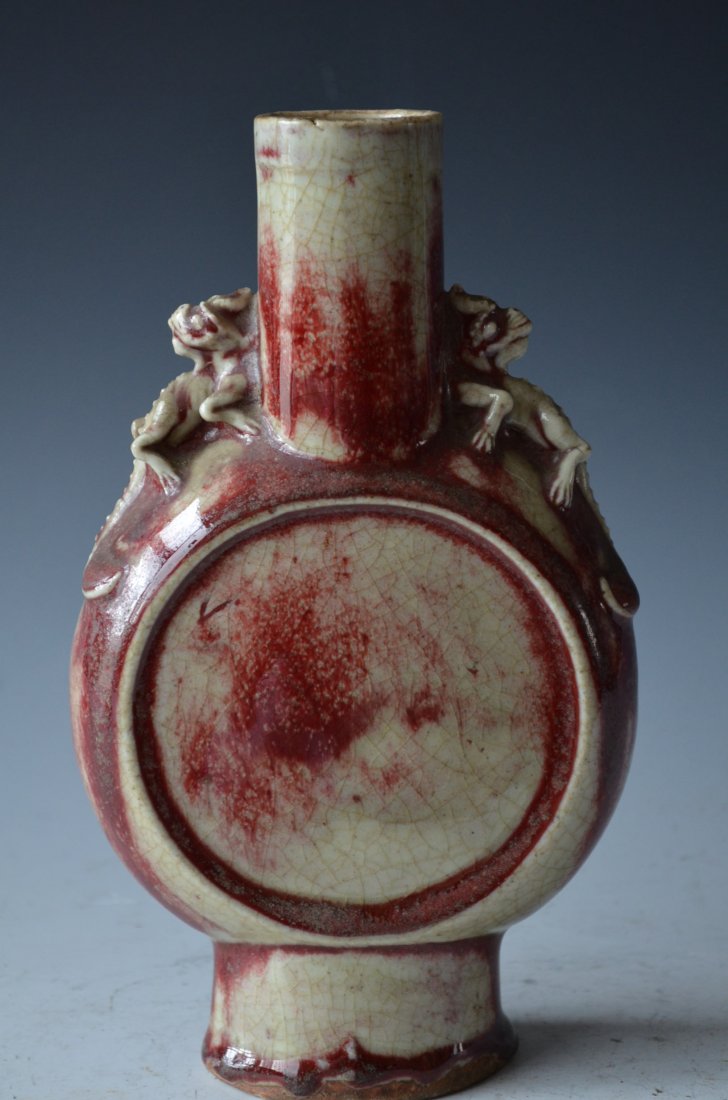 Chinese Red Glazed Porcelain Vase
