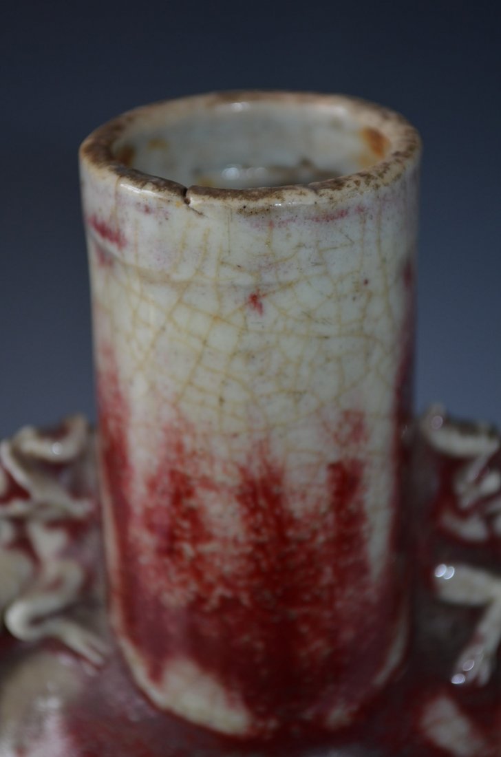 Chinese Red Glazed Porcelain Vase - 2