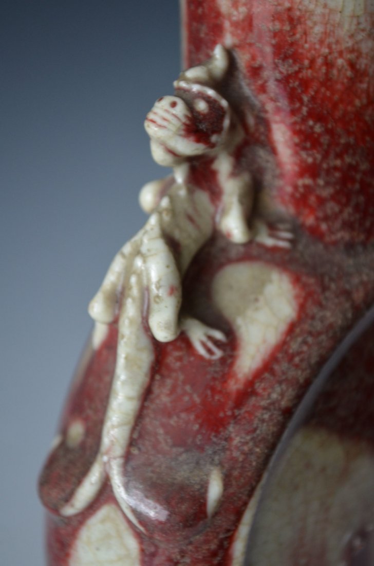 Chinese Red Glazed Porcelain Vase - 8
