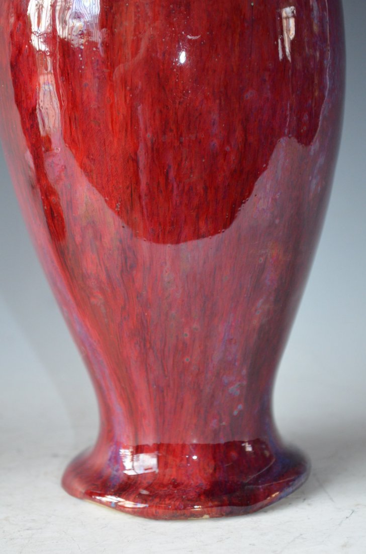 Antique Flambe Glazed Porcelain Chinese Vase - 3
