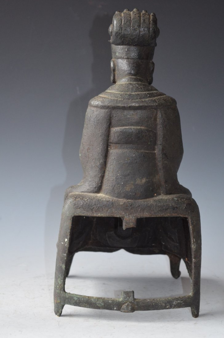 Chinese Bronze Model of a Seated Chinese Nobelman - 5
