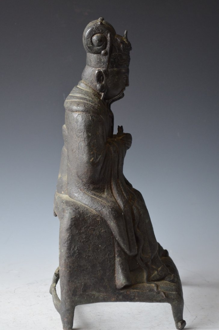Chinese Bronze Model of a Seated Chinese Nobelman - 6