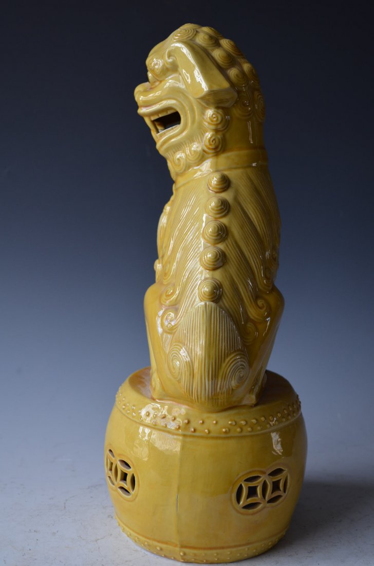 Chinese Yellow Glazed Foo Lion - 4
