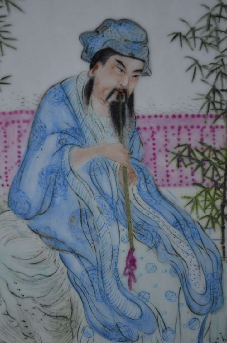 Chinese Framed Famille Rose Porcelain Plaques - 4