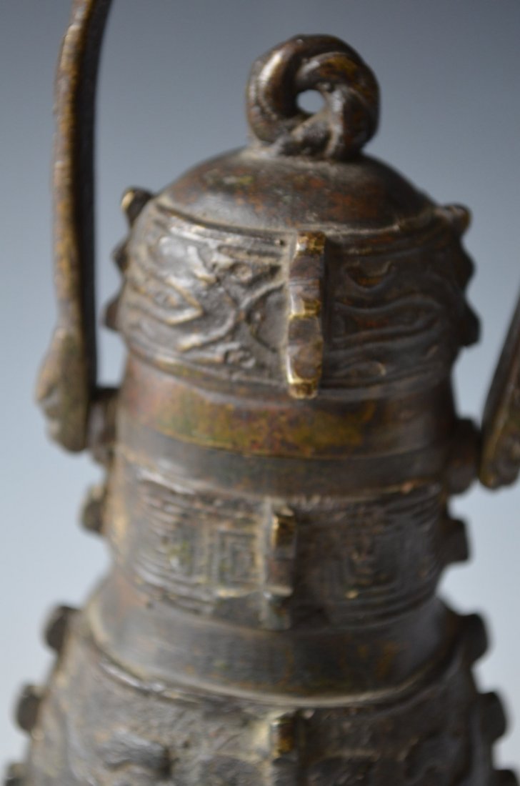 Small Chinese Bronze Archaic Style Lidded Food Vessel - 2