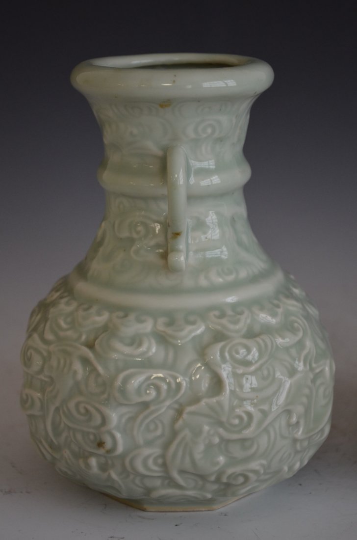 Pair of Chinese Celadon Glazed Vases - 4