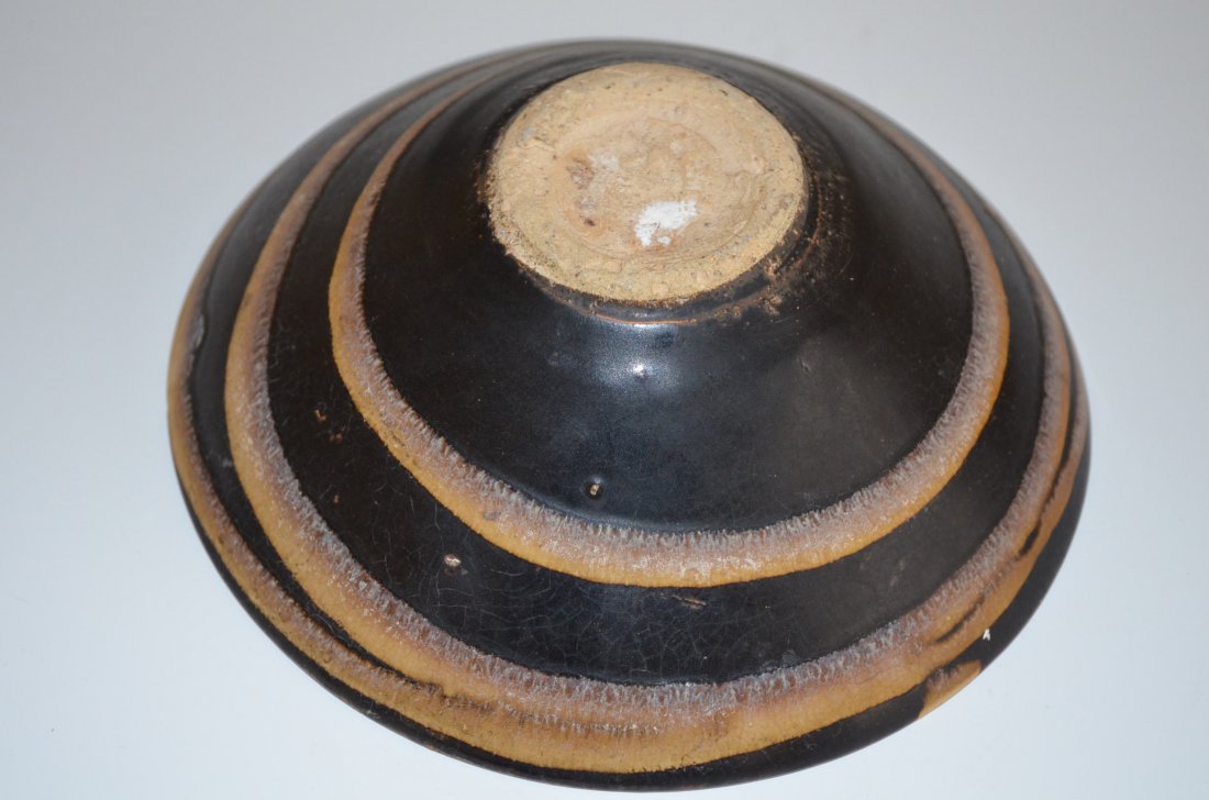Brown Glazed Porcelain Chinese Footed Bowl - 4