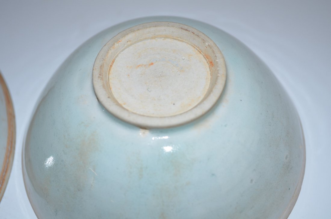 Two Chinese Celadon Glazed Porcelain Bowls - 8