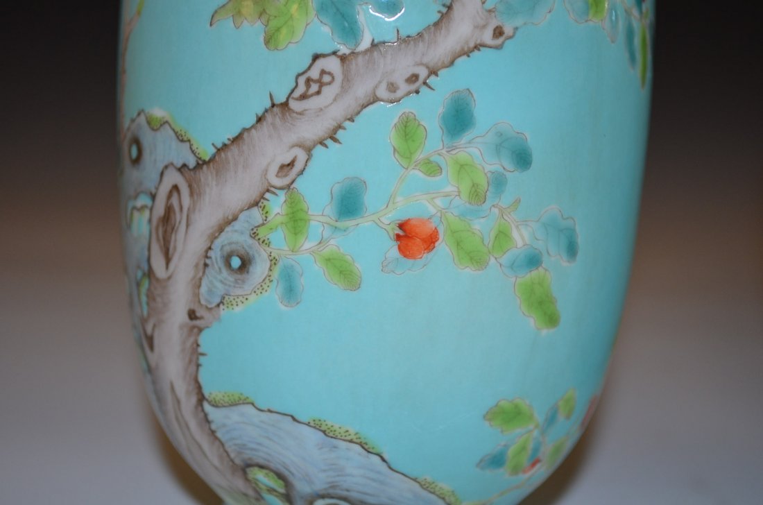 Pair of Chinese Turquoise Glazed Famille Rose Porcelain - 5