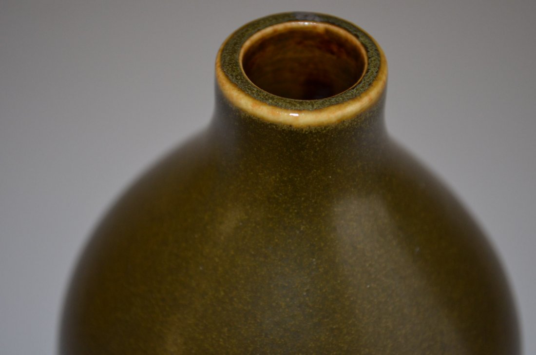 Tea Dust Glazed Chinese Double Gourd Bottle Vase - 4