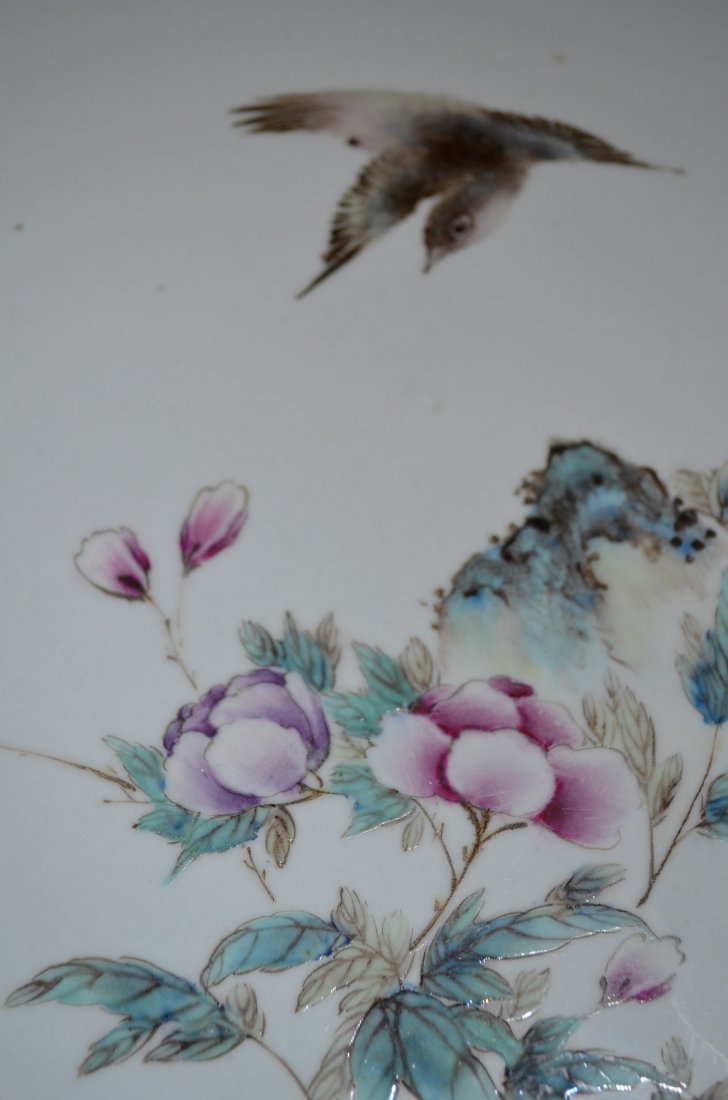 Four Famille Rose Porcelain Chinese Round Plaques - 3