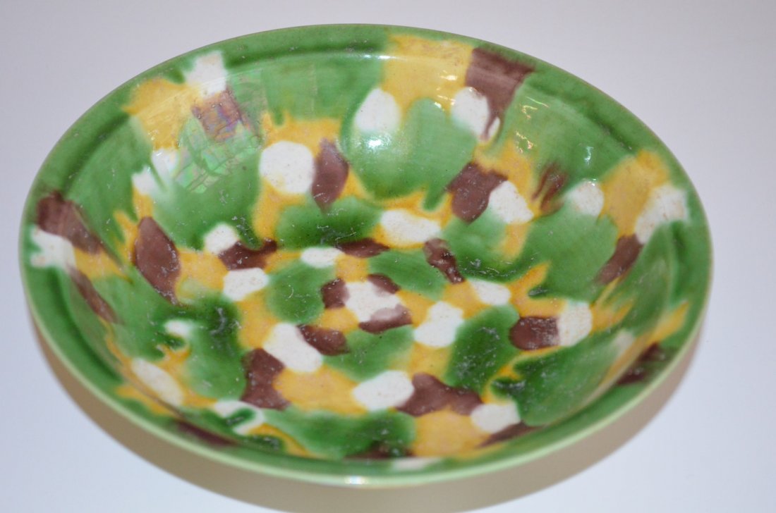 Chinese Sancai Glazed Porcelain Bowl