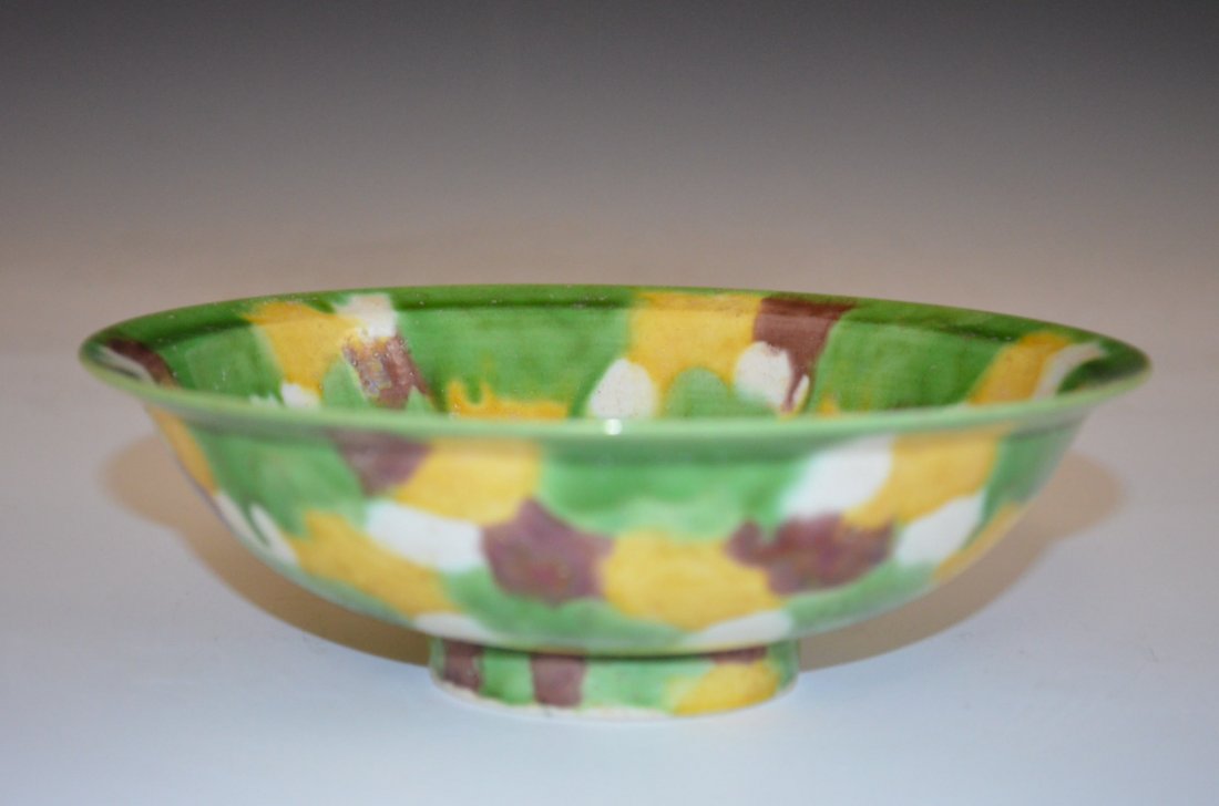 Chinese Sancai Glazed Porcelain Bowl - 2