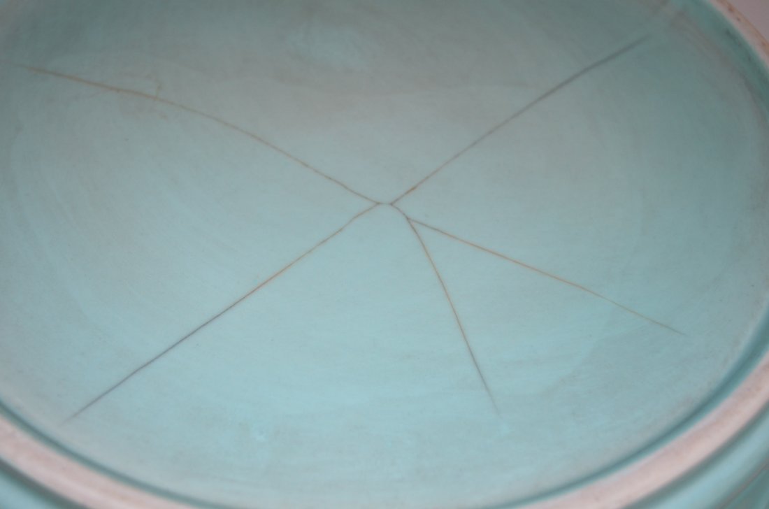 Chinese Turquoise Glazed Famille Rose Bowl - 9