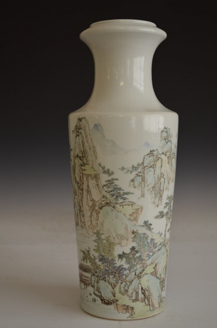 Large Chinese Famille Rose Enameled Porcelain Vase