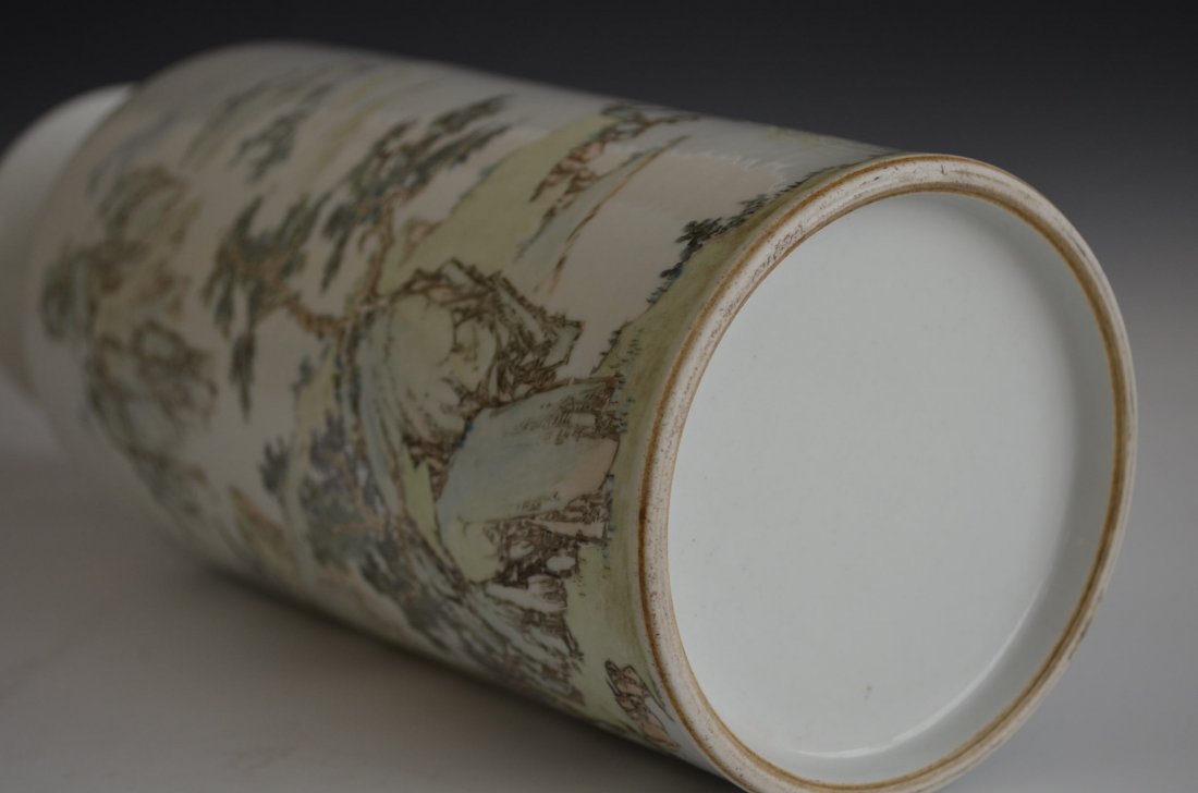 Large Chinese Famille Rose Enameled Porcelain Vase - 9