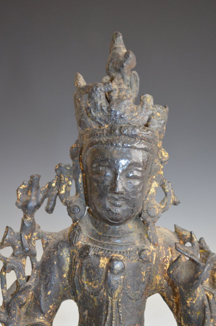 Bronze Seated Chinese Buddha on Chi Lin - 2