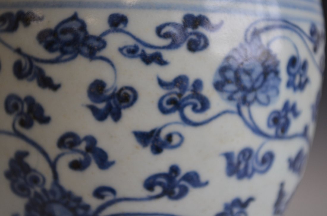 Chinese Blue & White Glazed Porcelain Meiping - 4