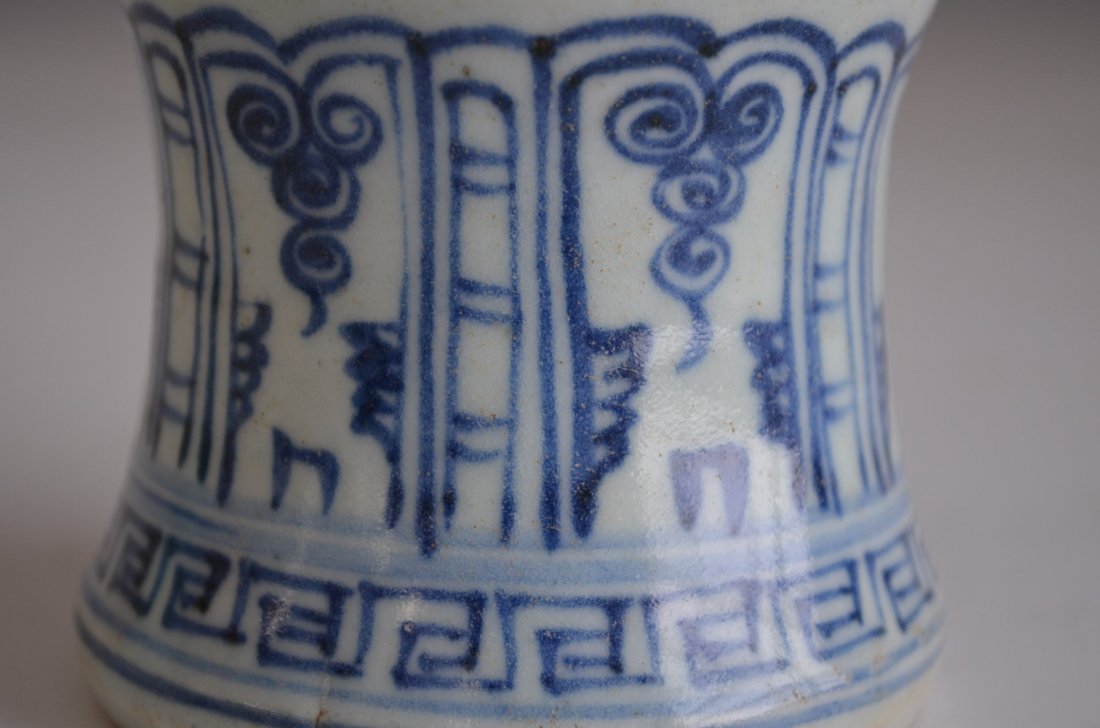 Chinese Blue & White Glazed Porcelain Meiping - 5