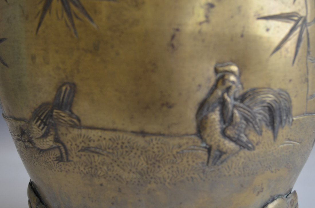 Bronze Chinese Tripod Flower Pot + Animal Mask Feet - 4
