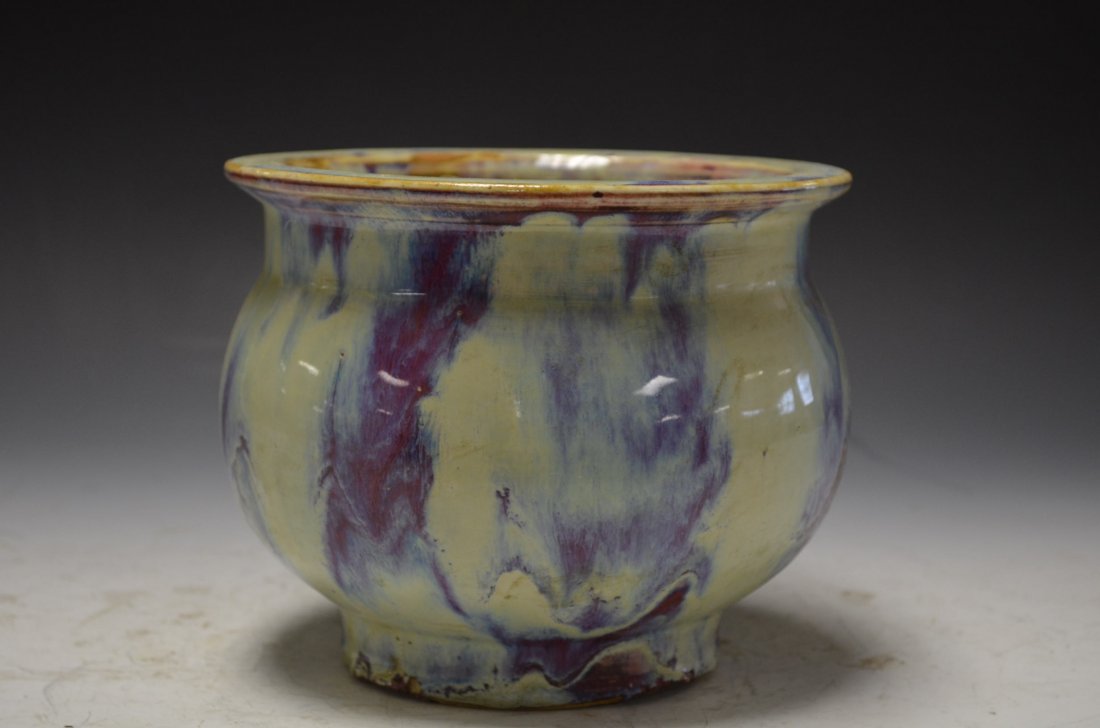 Porcelain Ox-Blood Glaze Bowl: Porcelain Ox-Blood Glaze Bowl, H: 6 Inches