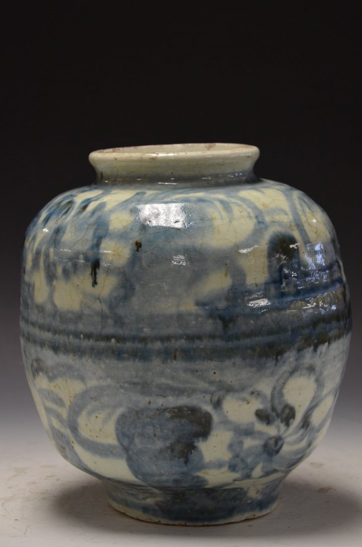 Chinese Blue and White Porcelain Jar - 2