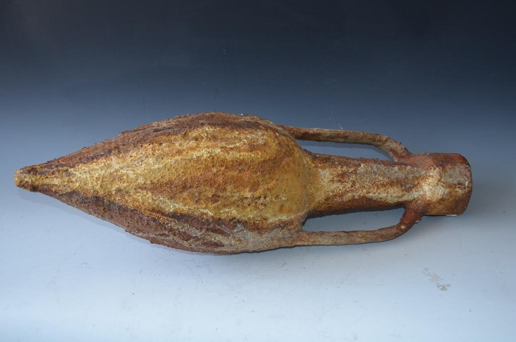 Antique Greek/Roman Clay Amphora: Antique Greek/Roman Clay Amphora, H: 24 Inches