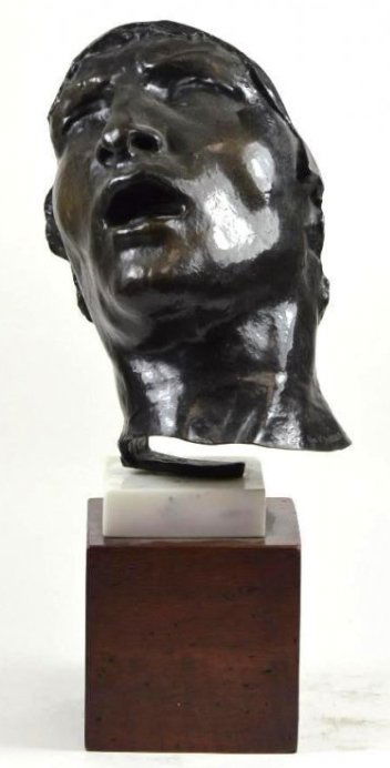 Bronze Masque signed by A. Rodin: Bronze Masque of a Male Face Signed by: " A. Rodin Paris 1905 Alexis Rudier Fondeur" Alexis Rudier is a recognized Rodin foundry and was actively casting from 1902- 1952, Auguste Rodin lived